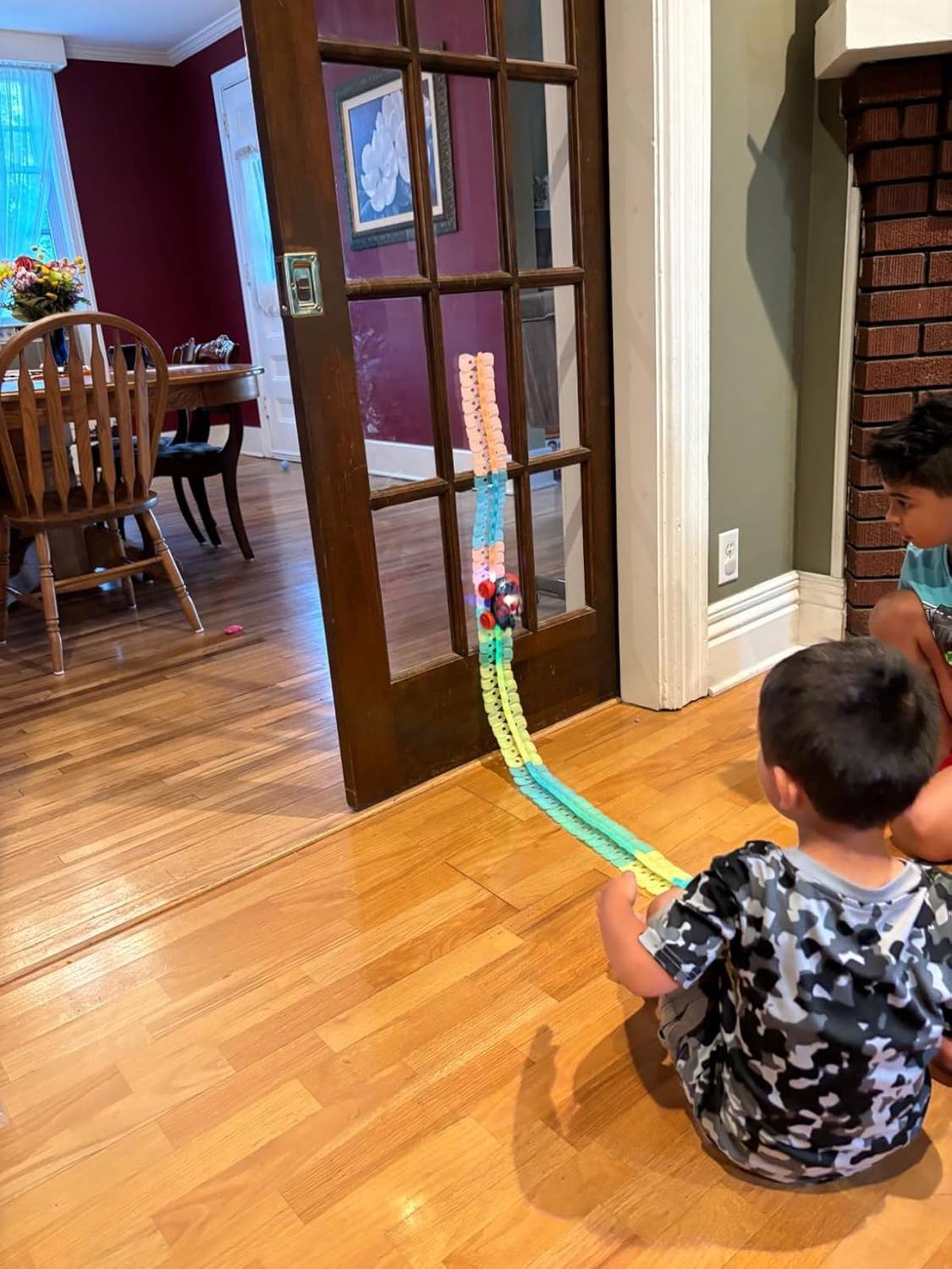 Flexible Race Track Car Toy with Easy Track Assembly and LED Light-Up Car, Safe for Ages 3+.