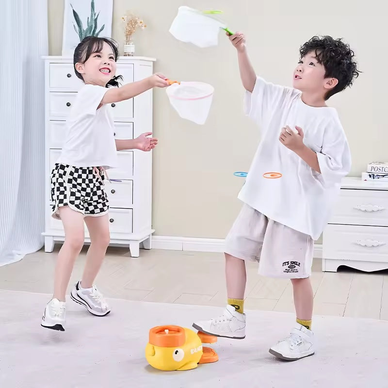 Foot Powered Flying Disc Launcher with Fun Reflex Training and Safe Durable Design for Ages 3+