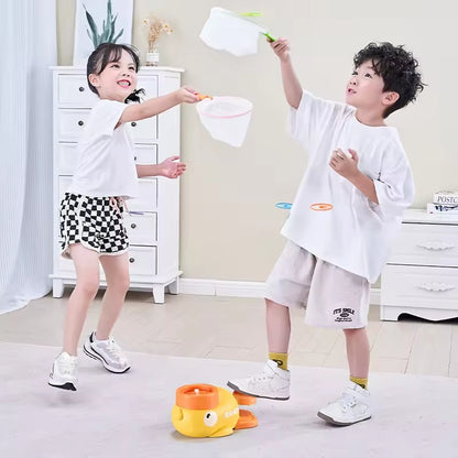 Foot Powered Flying Disc Launcher with Fun Reflex Training and Safe Durable Design for Ages 3+