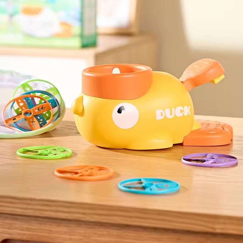 Foot Powered Flying Disc Launcher with Fun Reflex Training and Safe Durable Design for Ages 3+