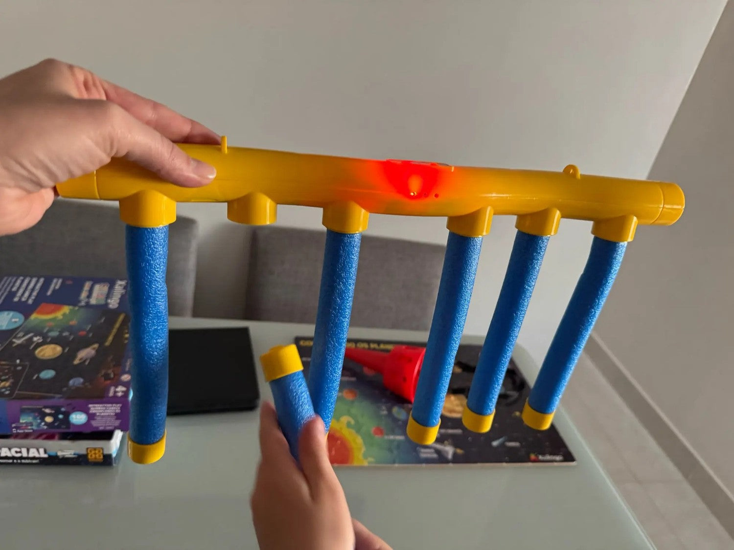 Fun Falling Sticks Challenge Game, Rechargeable and Temperature Adjustable, Safe for Ages 5+