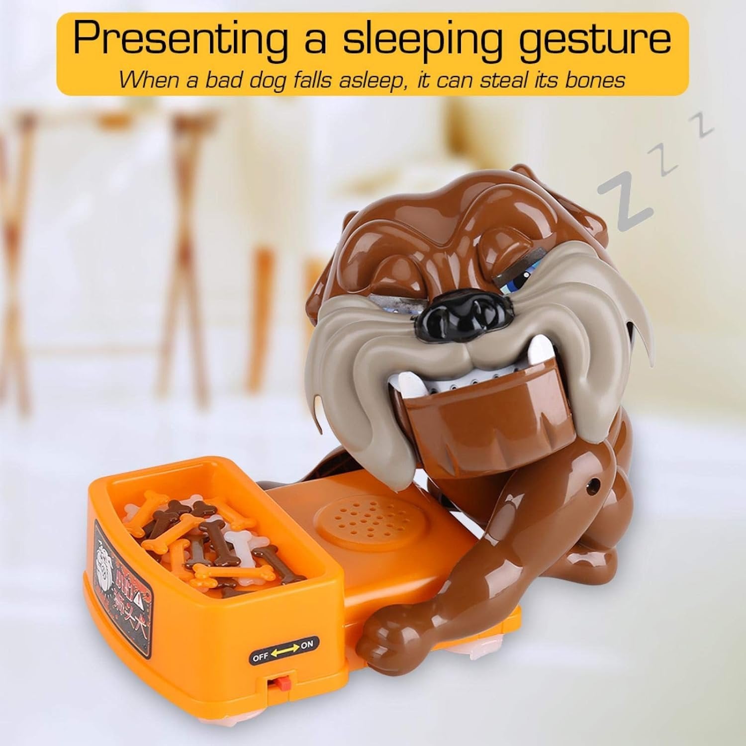 Funny Tricky Toy Wake-Up Dog Surprise Game with Safe and Non-Toxic Materials for Kids Ages 3+