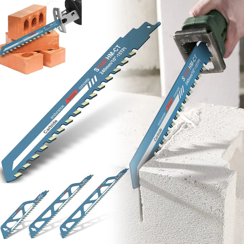 Heavy-Duty Reciprocating Saw Blade for Brick, Concrete, and Masonry