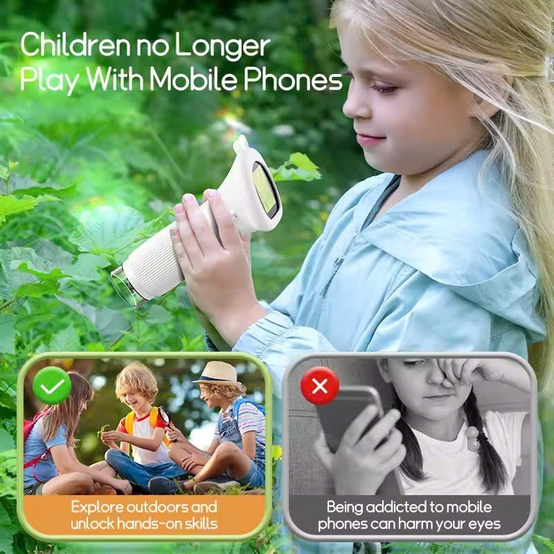 Kids Digital Microscope Handheld with 1000x Magnification, Photo & Video Capture, Safe for Ages 3+