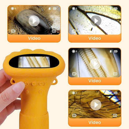 Kids Digital Microscope Handheld with 1000x Magnification, Photo & Video Capture, Safe for Ages 3+