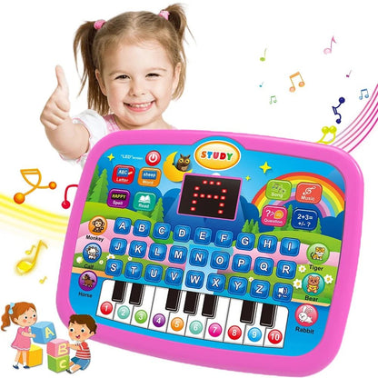 Kids’ Educational Tablet Toy with LED Screen, Sound, and Multiple Learning Modes, Safe for Ages 3+