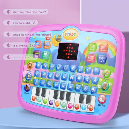 Kids’ Educational Tablet Toy with LED Screen, Sound, and Multiple Learning Modes, Safe for Ages 3+