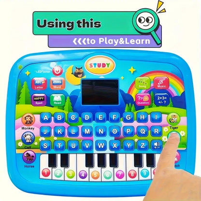 Kids’ Educational Tablet Toy with LED Screen, Sound, and Multiple Learning Modes, Safe for Ages 3+