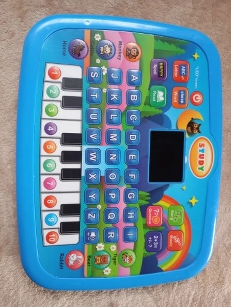 Kids’ Educational Tablet Toy with LED Screen, Sound, and Multiple Learning Modes, Safe for Ages 3+