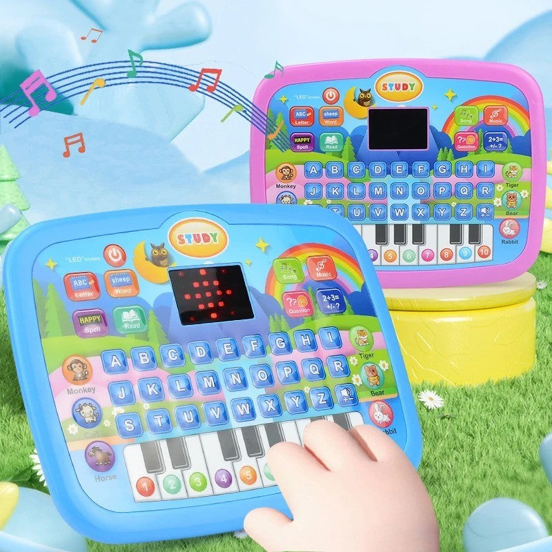 Kids’ Educational Tablet Toy with LED Screen, Sound, and Multiple Learning Modes, Safe for Ages 3+