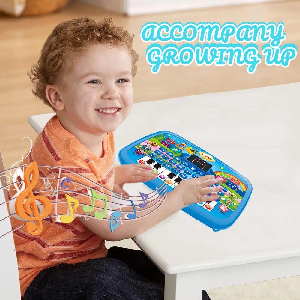 Kids’ Educational Tablet Toy with LED Screen, Sound, and Multiple Learning Modes, Safe for Ages 3+