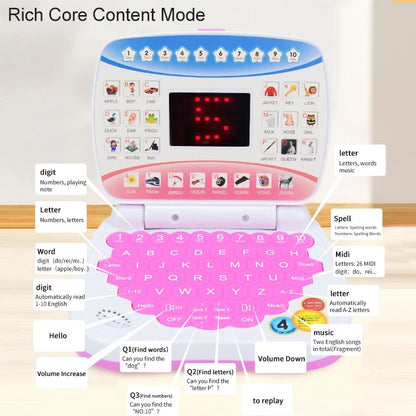 Kids Learning Laptop with 5 Learning Modes, LED Display Screen, Safe for Ages 3+