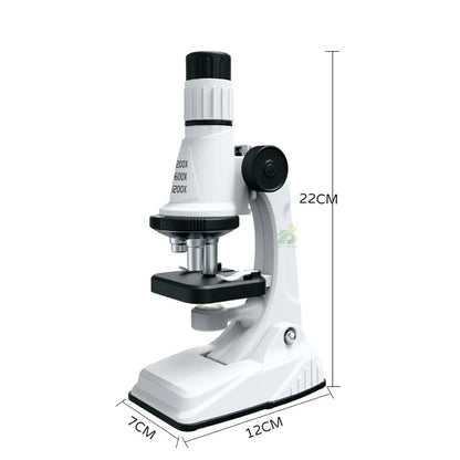 Kids Microscope, Portable Microscope Kit with LED Light and Mobile Phone Holder, Kids Beginner Educational Science Kit Toy for Kids Gift