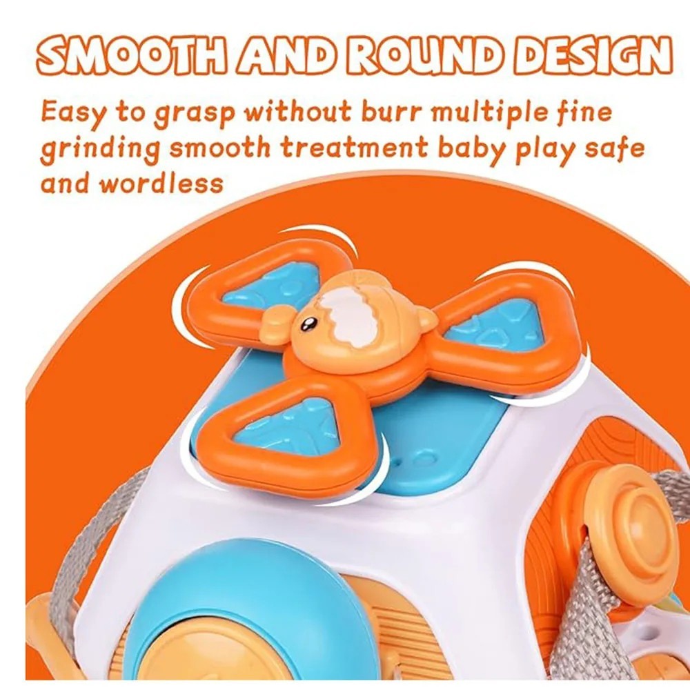 Montessori Busy Cube, Child-Friendly Wooden Sensory Toy, Fine Motor Skill Development, Safe for Ages 2+