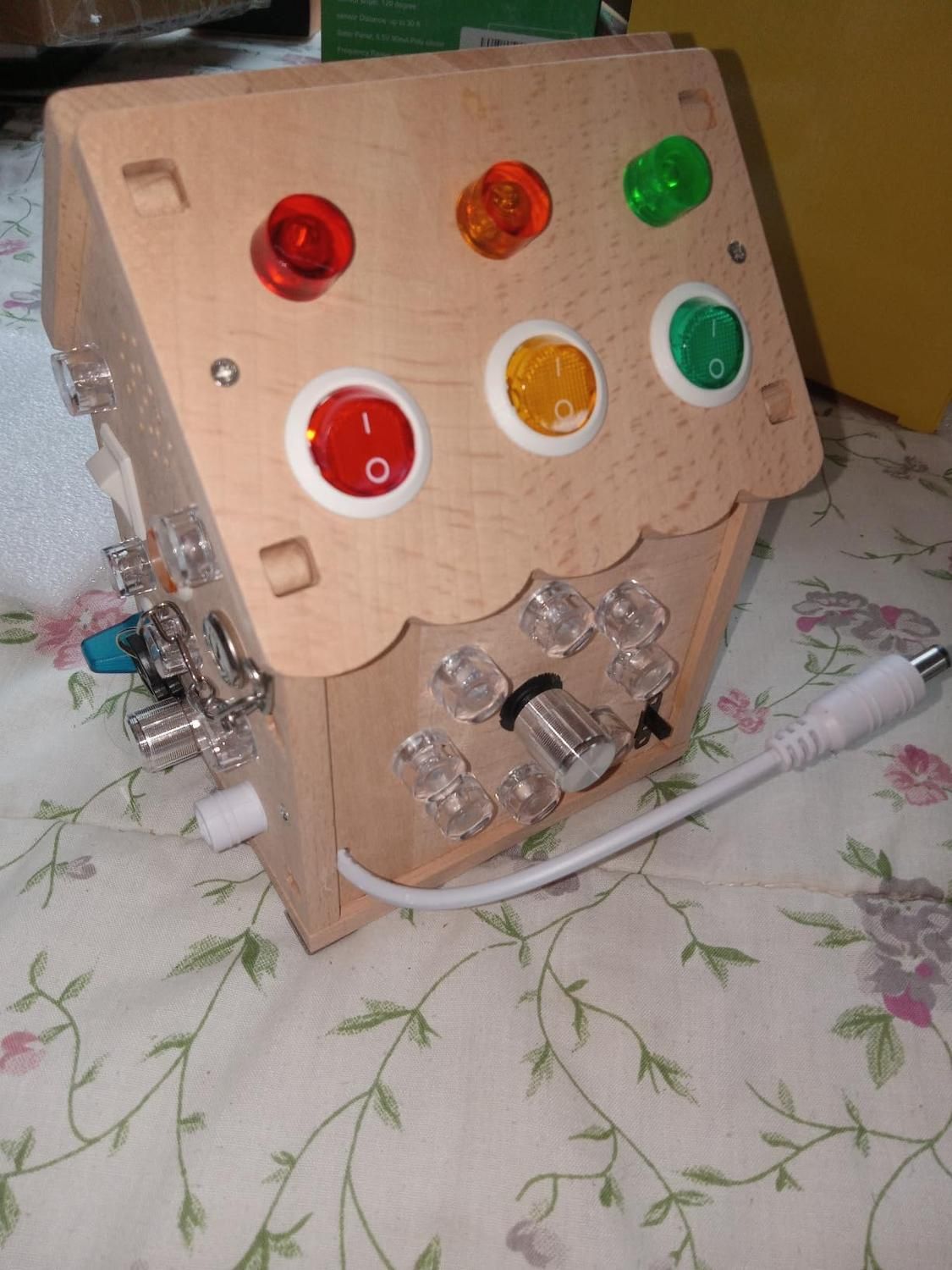 Montessori Busy House Toy with Sound, Light, Portable and Safe for Ages 3+