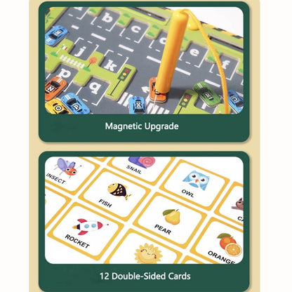 Montessori Magnetic Maze – Alphabet Learning Toy for Ages 3+ with Multiple Gameplay Modes and Safe Materials