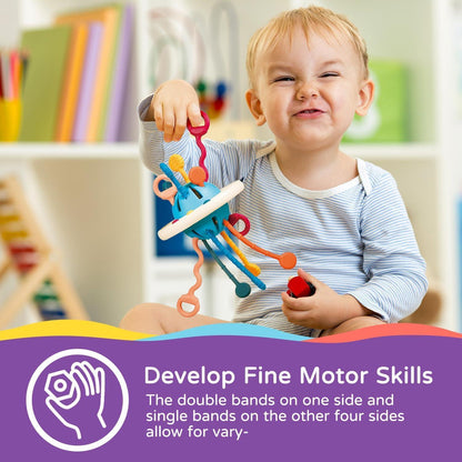 Montessori Sensory Toy with Unique UFO Design, Multi-functional Play, and Safe for Ages 6+ Months