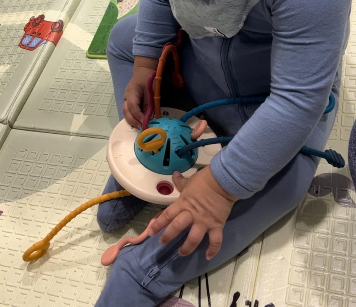 Montessori Sensory Toy with Unique UFO Design, Multi-functional Play, and Safe for Ages 6+ Months