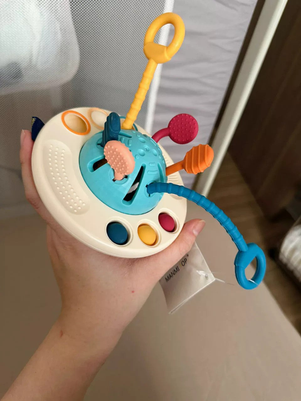 Montessori Sensory Toy with Unique UFO Design, Multi-functional Play, and Safe for Ages 6+ Months
