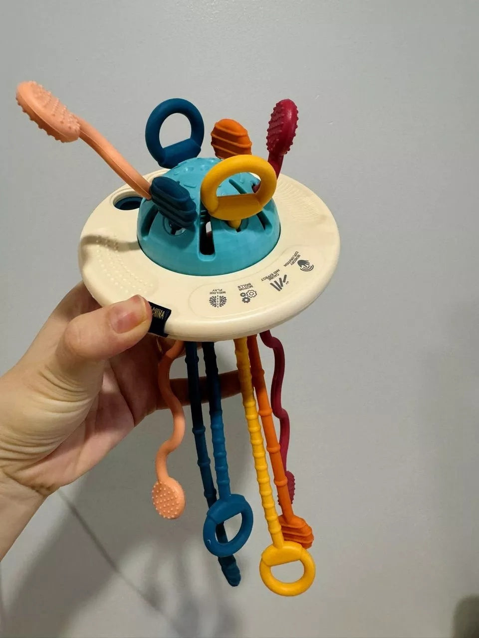 Montessori Sensory Toy with Unique UFO Design, Multi-functional Play, and Safe for Ages 6+ Months