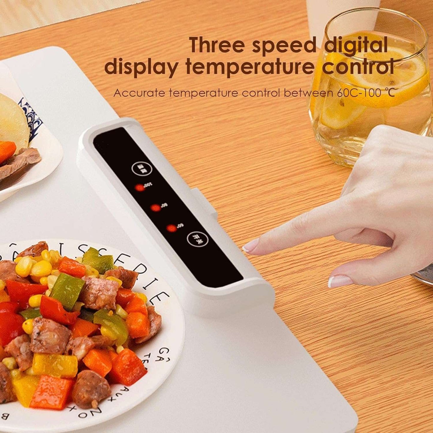 Multi-Functional Electric Beverage & Dish Warming Tray– 220V Foldable, Non-Slip Heating Pad for Hot Meals & Drinks