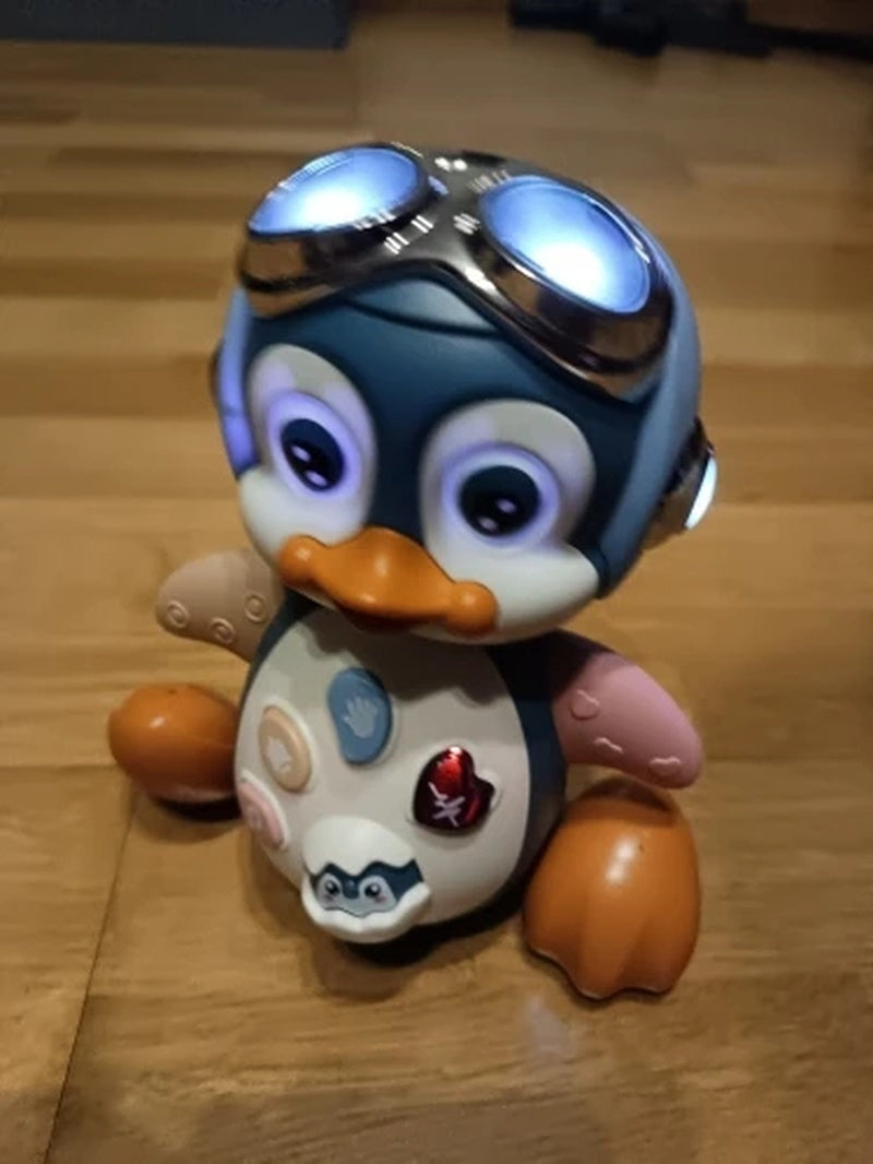 Musical Penguin Toy with Multiple Play Modes to Develop Crawling for Babies 3+ Months
