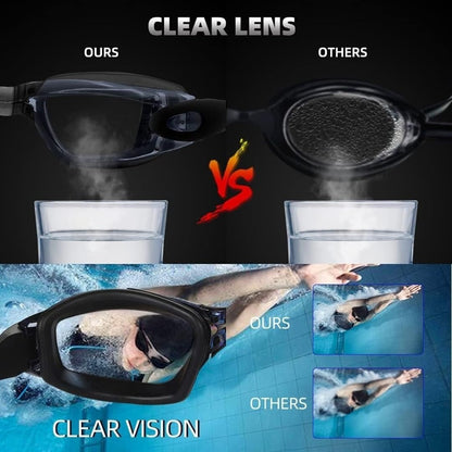 Prescription Swimming Goggles for Myopia – Anti-Fog, UV400 Protection, Clear Vision Underwater