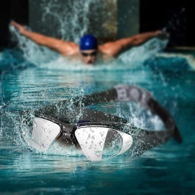 Prescription Swimming Goggles for Myopia – Anti-Fog, UV400 Protection, Clear Vision Underwater