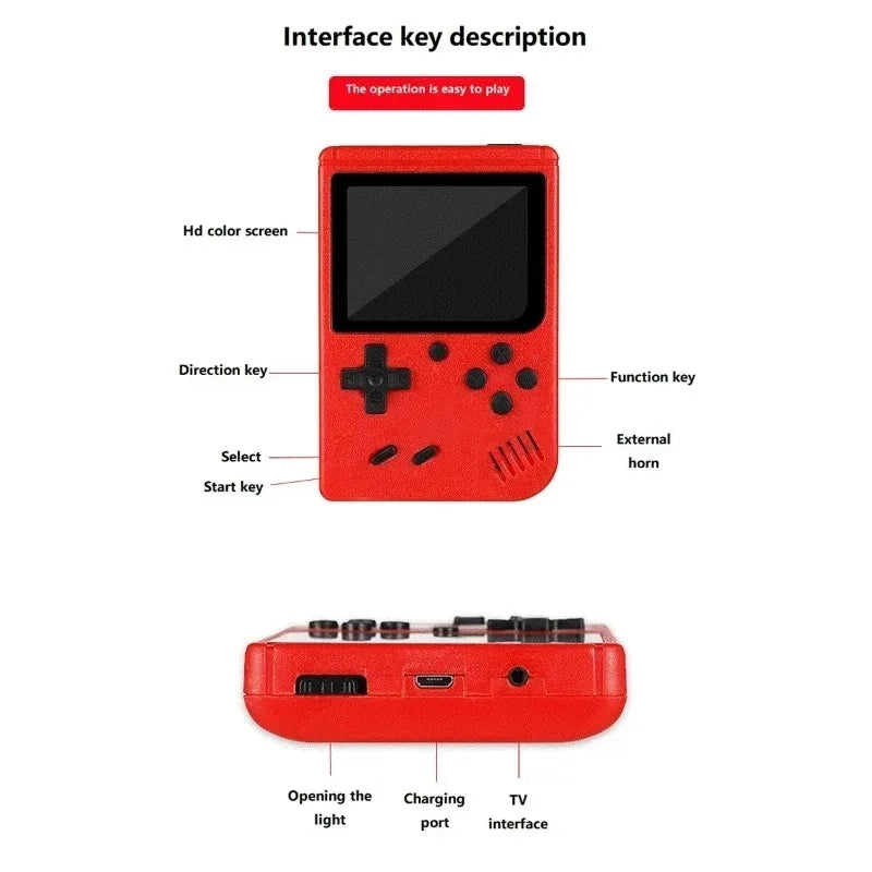 Retro Game Console with 400 Built-in Classic Games, TV Connectivity and Compact Design