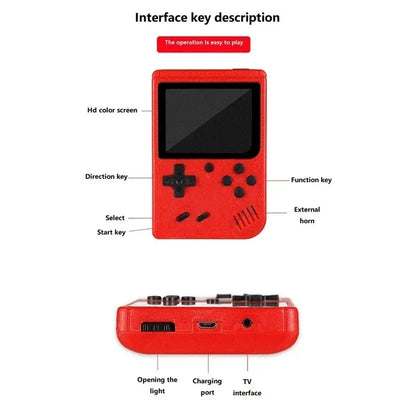 Retro Game Console with 400 Built-in Classic Games, TV Connectivity and Compact Design