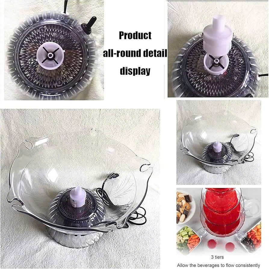 Retro Lighting Party Fountain with Cups – Safe Material, Easy to Assemble and Disassemble