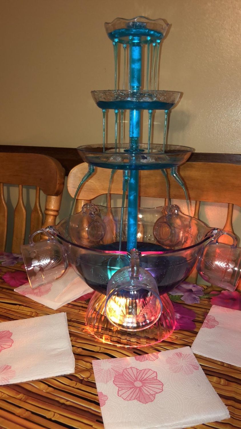 Retro Lighting Party Fountain with Cups – Safe Material, Easy to Assemble and Disassemble