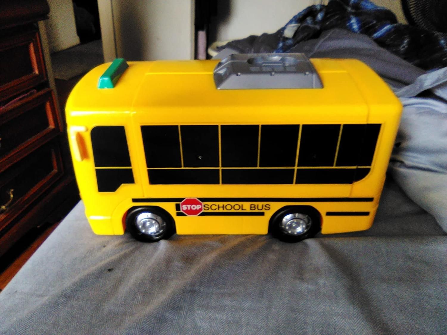 School Bus Driving Simulator Toy with Lights, Sounds and Steering Wheel, Safe for Ages 3+