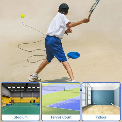 Tennis Trainer Rebound Ball for Self-Practice with Elastic Ball and Anti-Slip Base