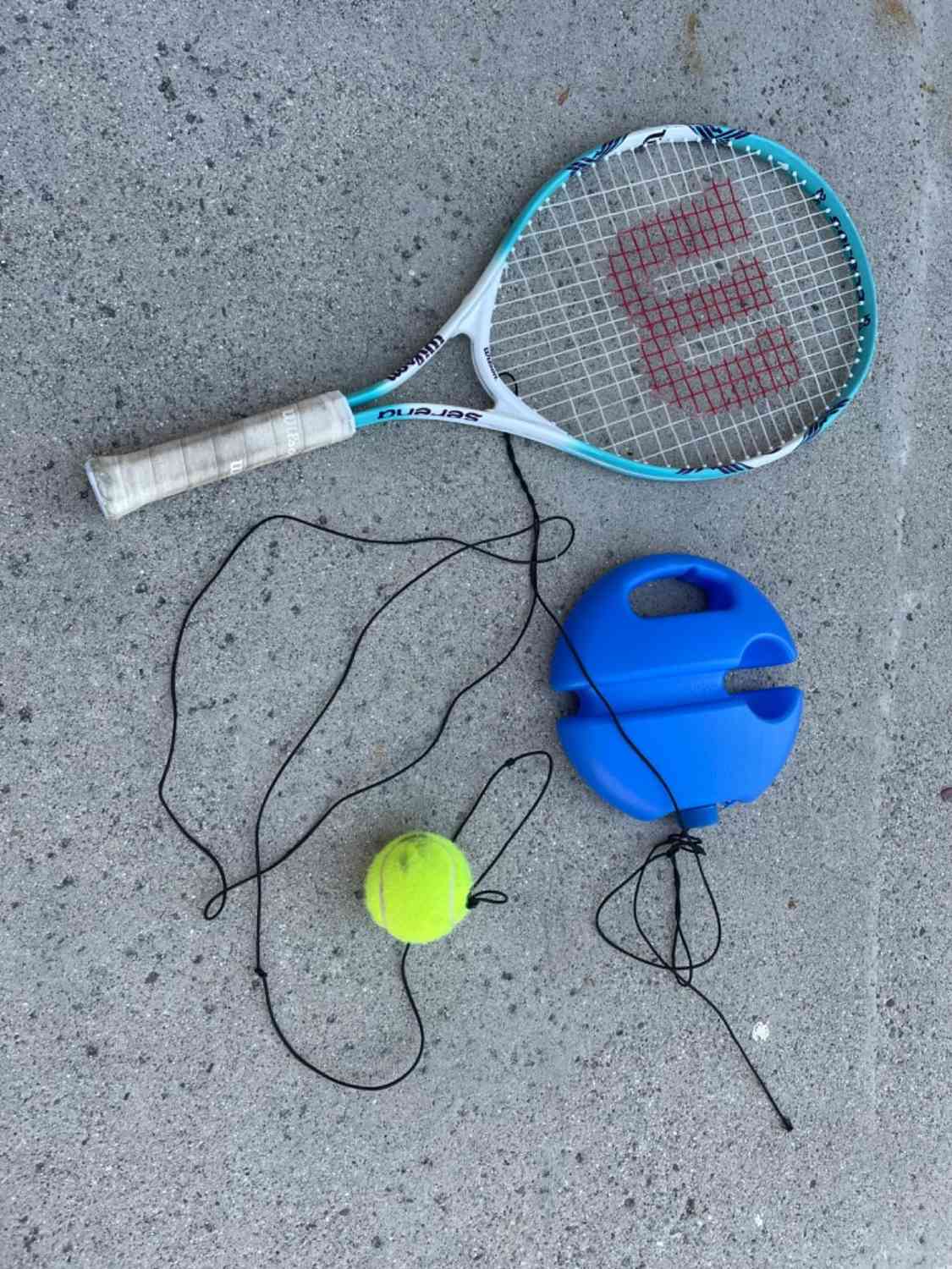 Tennis Trainer Rebound Ball for Self-Practice with Elastic Ball and Anti-Slip Base