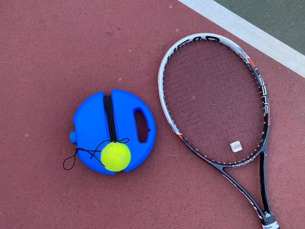 Tennis Trainer Rebound Ball for Self-Practice with Elastic Ball and Anti-Slip Base