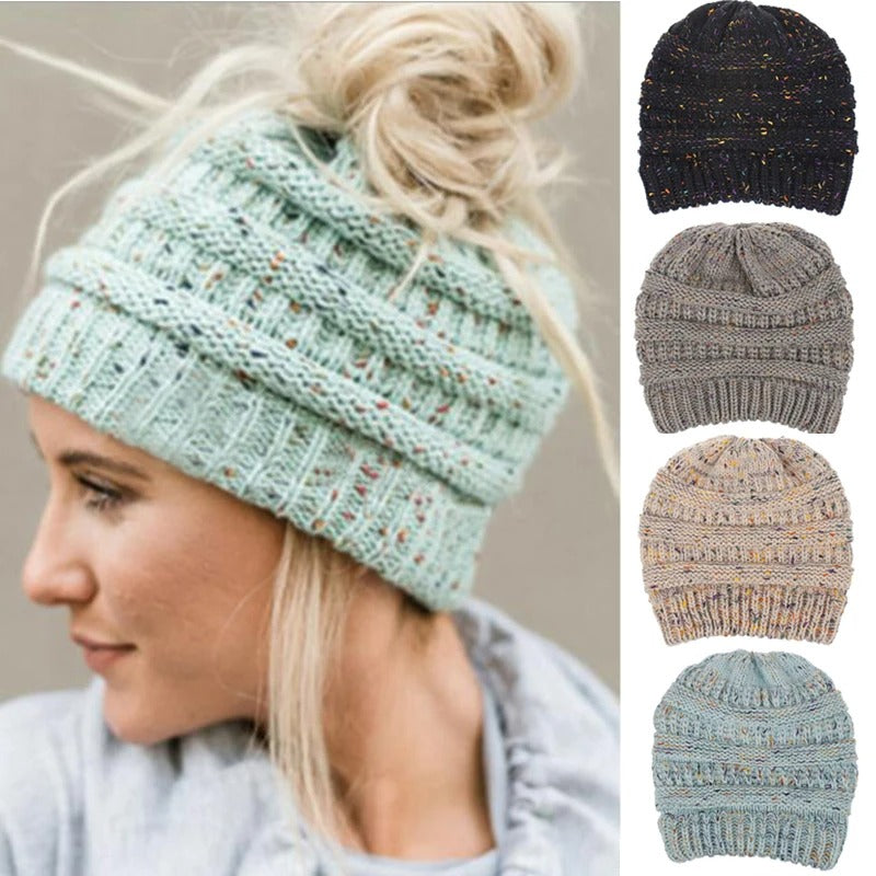 Soft Knit Beanie That'S Perfect For Ponytails & Buns