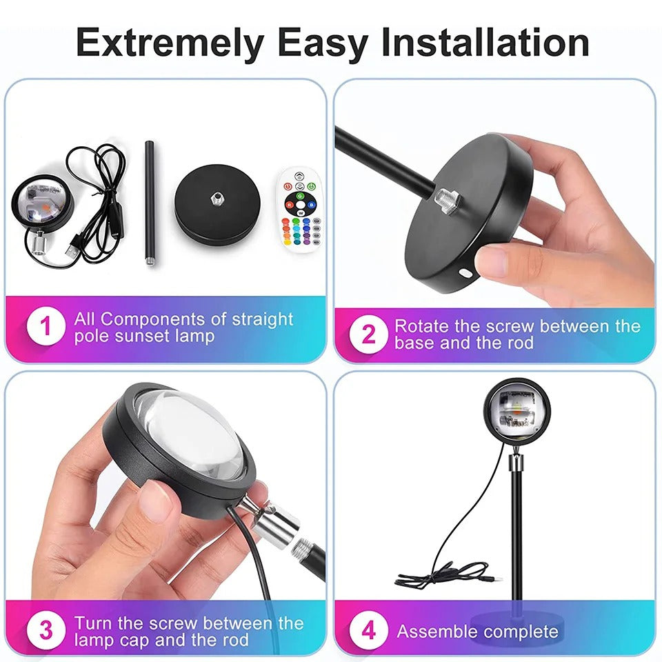 The Mellow Sunset Lamp, The Sun Never Sets Projection Sunset Atmosphere Light