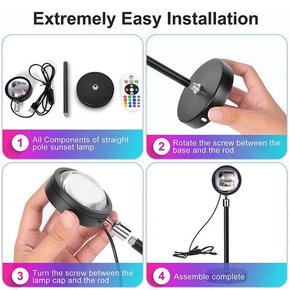 The Mellow Sunset Lamp, The Sun Never Sets Projection Sunset Atmosphere Light