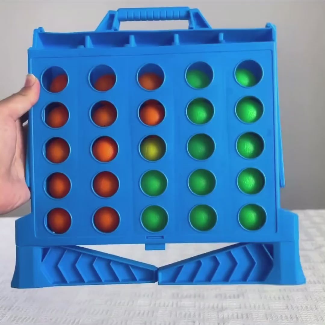 Connect Board Game with Four in a Row to Win, Colorful Balls and Safe for Ages 3+