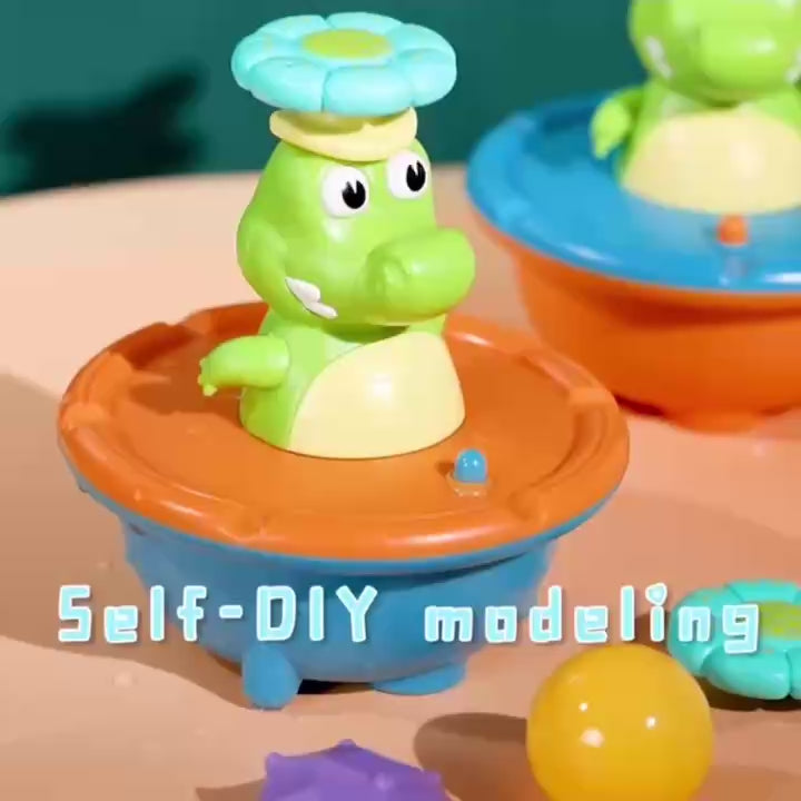 Bath Toy, Crocodile Water Spray with LED Lights, Multiple Spray Nozzles, Safe for Ages 3+