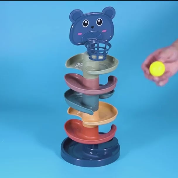 Ball Drop Toy with Multi-Layer Options and Non-Toxic Design, Safe for Ages 1+.
