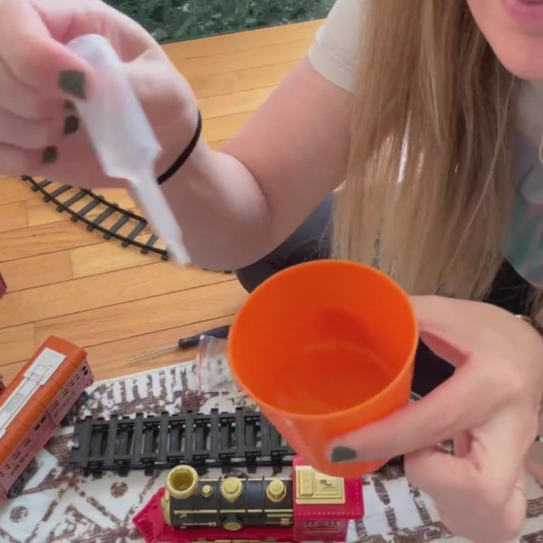 Red Christmas Tree Toy Steam Train Set with Lights Sounds Christmas Train Set Electric Train Sets for Kids Toy Christmas Under Tree Decoration