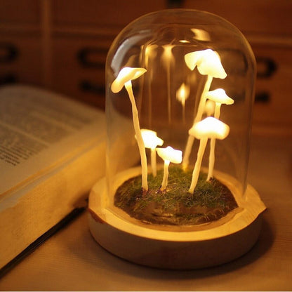Diy Mushroom Led Night Light Kit With Glass Dome