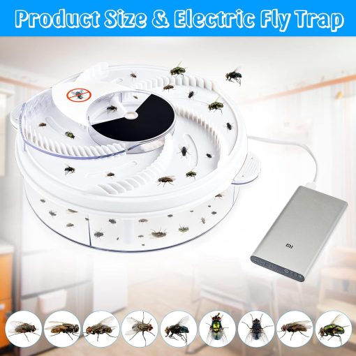 Electric Fly Trap, Fly Trap Pest Device Insect Catcher Automatic Flycatcher Fly Trap Pest Reject Control Catcher Insect Repellents Tools