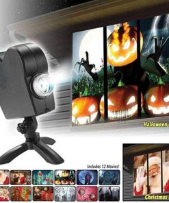 Halloween Christmas Holographic Projection, Halloween Christmas Projection Lamp With 12 Images