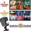 Halloween Christmas Holographic Projection, Halloween Christmas Projection Lamp With 12 Images