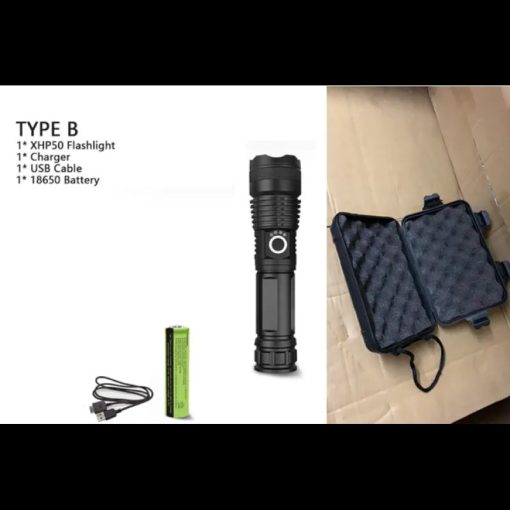 Super Bright Flashlight Most Powerful Flashlight, Flashlight Strong Light Long-range USB Charging