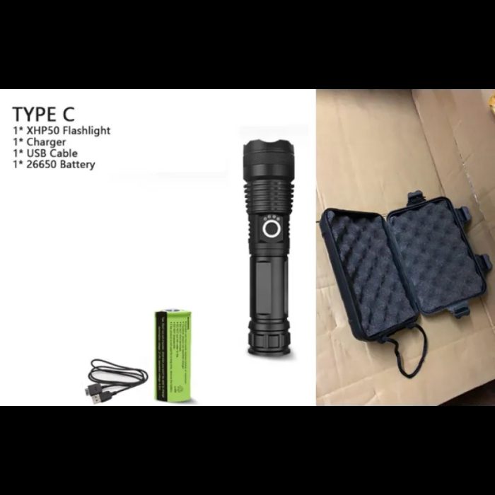 Super Bright Flashlight Most Powerful Flashlight, Flashlight Strong Light Long-range USB Charging