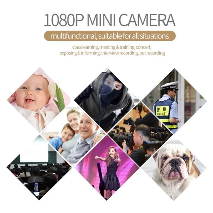 Mini 1080P Night Vision Camera with Wide-Angle Lens and Motion Detection